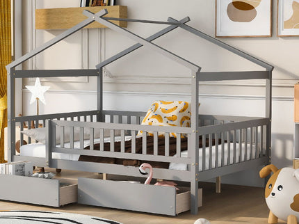 House Bed With 2 Drawers