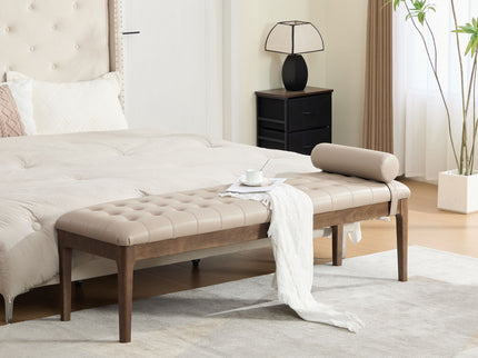 Upholstered End Of Bed Bench With Headrest