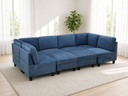 8 Piece Modular U - Shape Sectional Sofa