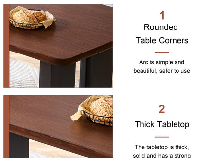 Compact Dining Table - Walnut / Black