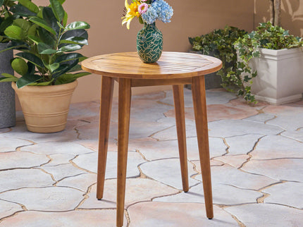 Stamford - Modern Outdoor Bistro Table With Water Resistant - Teak