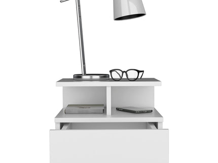 Flopini - Floating Nightstand With 1 Drawer, Compact Size - White