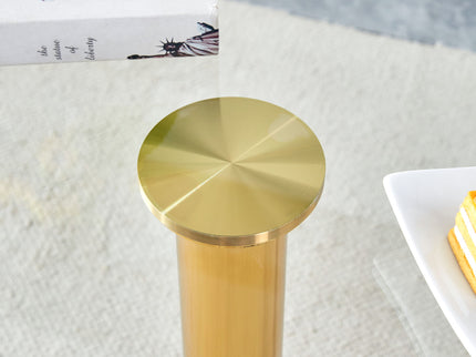 Modern Minimalist Round Dining Table With Glass Top