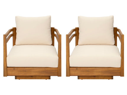 Outdoor Smooth Swivel Chair With Cushions