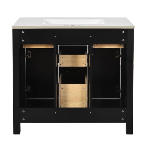 Bathroom Vanity With Sink Combo Set, Modern Bathroom Cabinet With 4 Drawers