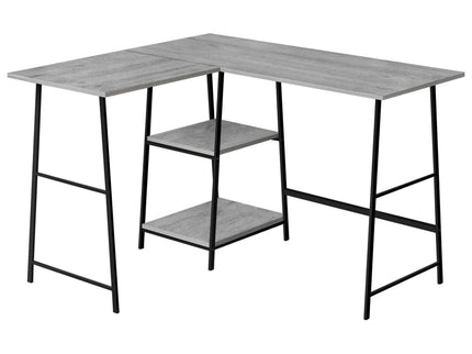 Computer Desk, Home Office, Corner, Storage Shelves, L Shape, Work, Laptop, Contemporary, Modern