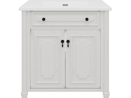 Vintage Bathroom Vanity With Sink, Rustic Cabinet With Soft Close Doors
