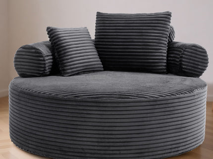 Round Sofa Bed With 3 Pillows For Living Room