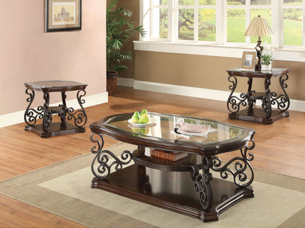 Arrize - Coffee And End Table Set With Scroll Legs
