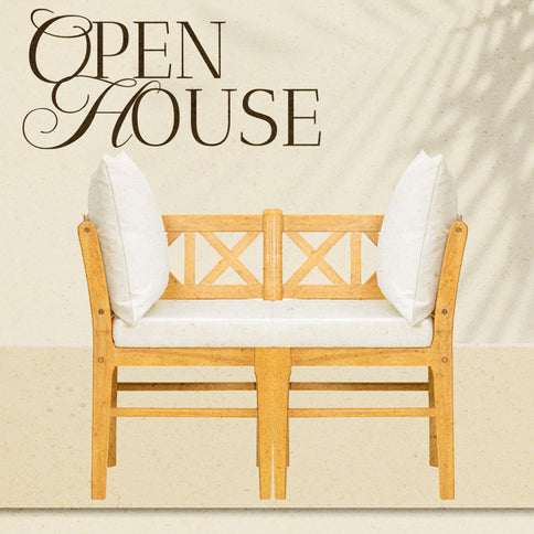 Farmhouse Modern Dining Corner Chairs (Set of 2) With Handwoven Rattan Backrests And Solid Wood Legs - Natural / White