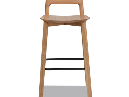 Sven - Modern Minimalist Low Back Counter Stool - Natural Blonde Ash