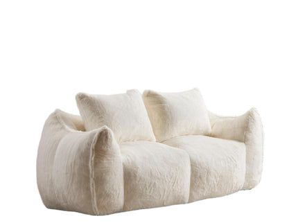 Giant Bean Bag Couch, Ultra Soft Fluffy Loveseat For Living Room