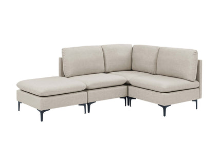 Upholstered Modular Sectional With Tall Legs, Medium Firm Seat