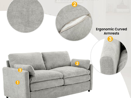 Cozy Upholstered Sofa Set For Living Room