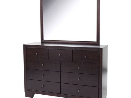 1 Piece Dresser With 9 Drawers - Brown