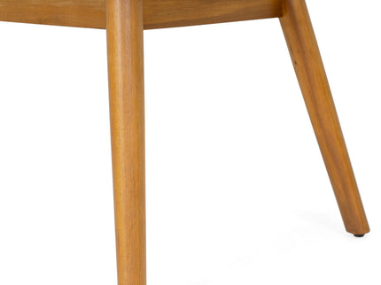 Klismos - Dining Armchair (Set of 2) - Teak / Beige