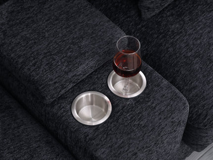 Celine - Fabric Corner Sectional Sofa With Right-Facing Chaise, Cupholders, And Charging Ports