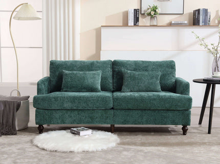 Mid Century Modern Fabric Loveseat Sofa, 2 Seat Upholstered Couch