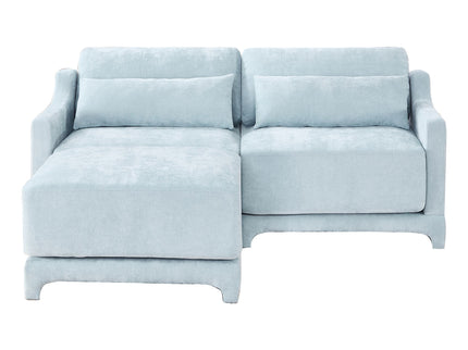 Stylish Sofa With Ottoman And Lumbar Pillows, Ergonomic Design