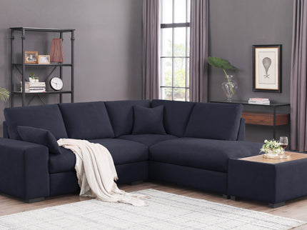 Joshua - 100" Sectional Sofa with Right Facing Chaise and Console Ottoman