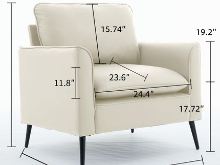 Nordic Retro Light Luxury Upholstered Sofa Chair