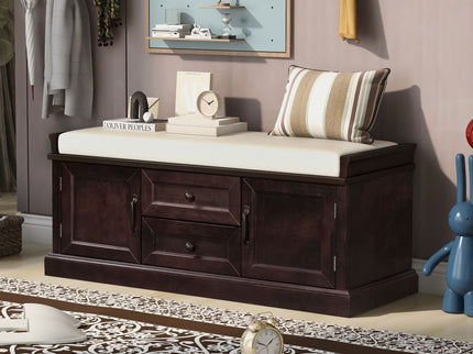 Hearth & Haven Daisy - Storage Bench With 2 Drawers And 2 Cabinets