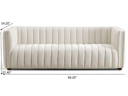 April - Mid-Century Modern Luxury Tight Back Boucle Couch