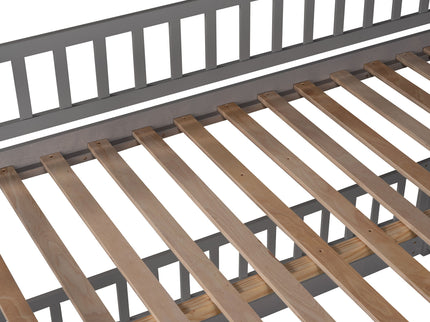 Low Bunk Bed With Slide, Fence And Ladder