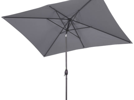 Rectangular Patio Umbrella With Crank Tilt, Polyester UV-Resistant Canopy