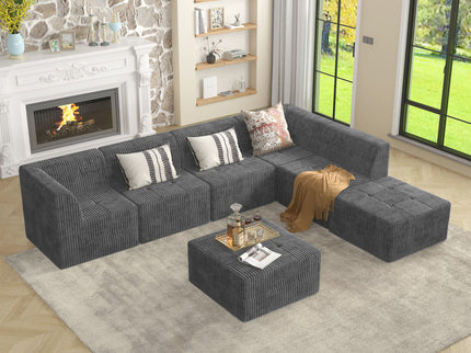 Modern Minimalist Ottoman Sofa Compressed Sectional Couch Sleeper