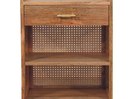 Larissa - T Bar Open Bedside Table - Oak