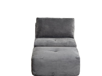 Single Chaise Longue With Movable Ottoman For Living Room