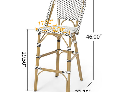 Outdoor Pe Rattan French Barstool Set