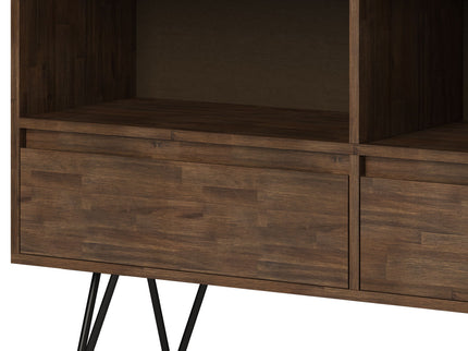 Chase - Low Bookcase - Rustic Natural Aged Brown