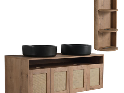 Bathroom Vanity & Art Sink And Storage Rack, Float Mounting Design