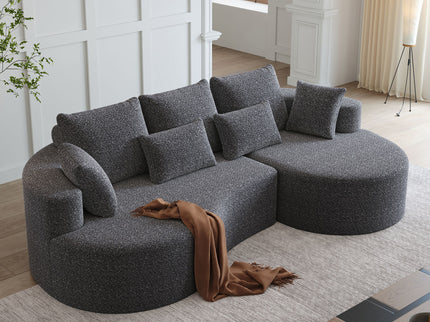 Curved Oversized Sectional Sofa With Extra Deep Seat
