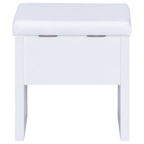 Walsh - Makeup Vanity Table With Mirror And Stool - White