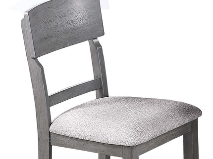 7 Piece Counter Height Dining Set With Storage Shelves, Table & 6 High Chairs - Gray