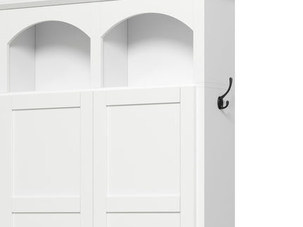 Classic Arched Design Hall Tree With 3 Hidden Storage