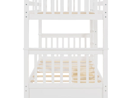 Bunk Bed With Ladders And 2 Storage Drawers
