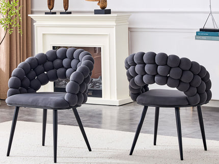 Puffy Bubble, Ball Chain Chairs For Dining Room (Set of 2)
