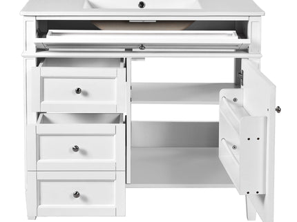 Bathroom Vanity With Top Sink, 2 Drawers And Tip Out Drawer