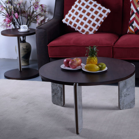 Coffee Table Set With Center Table & Side Table