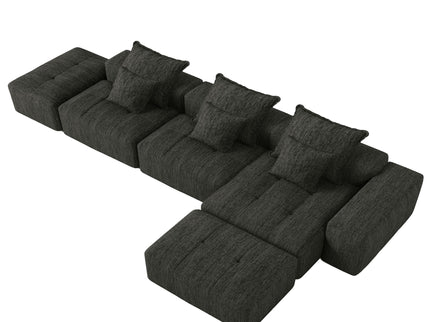 Modern Oversized Diy Combination, Modular Sectional Sofa With Pillows