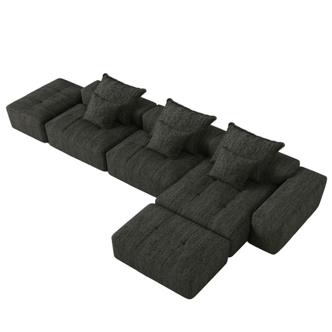 Modern Oversized Diy Combination, Modular Sectional Sofa With Pillows