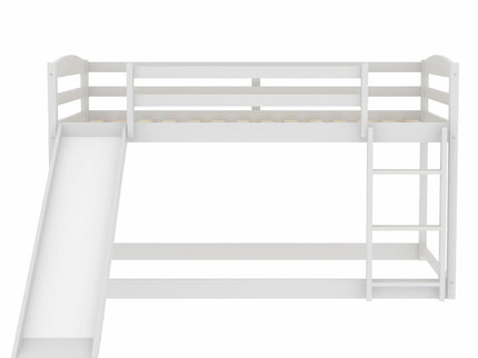 Durable Bunk Bed With Convertible Slide And Ladder
