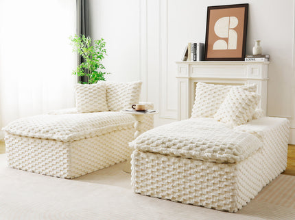 Double Chaise Lounge With Full Compressed Sponge
