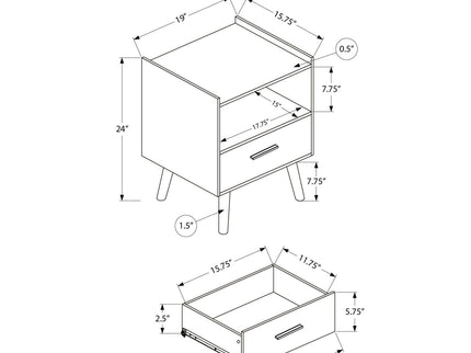 Modern Accent Table With Storage Drawer