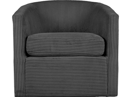 Swivel Accent Chair With U Backrest, Plush Cushion Living Room Furniture