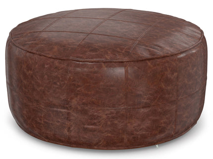 Connor - Handcrafted Round Pouf